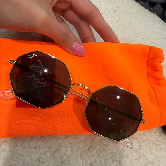 Ray-Ban | Accessories | Rayban Gold Kid Octagon Sunglasses  display picture 1